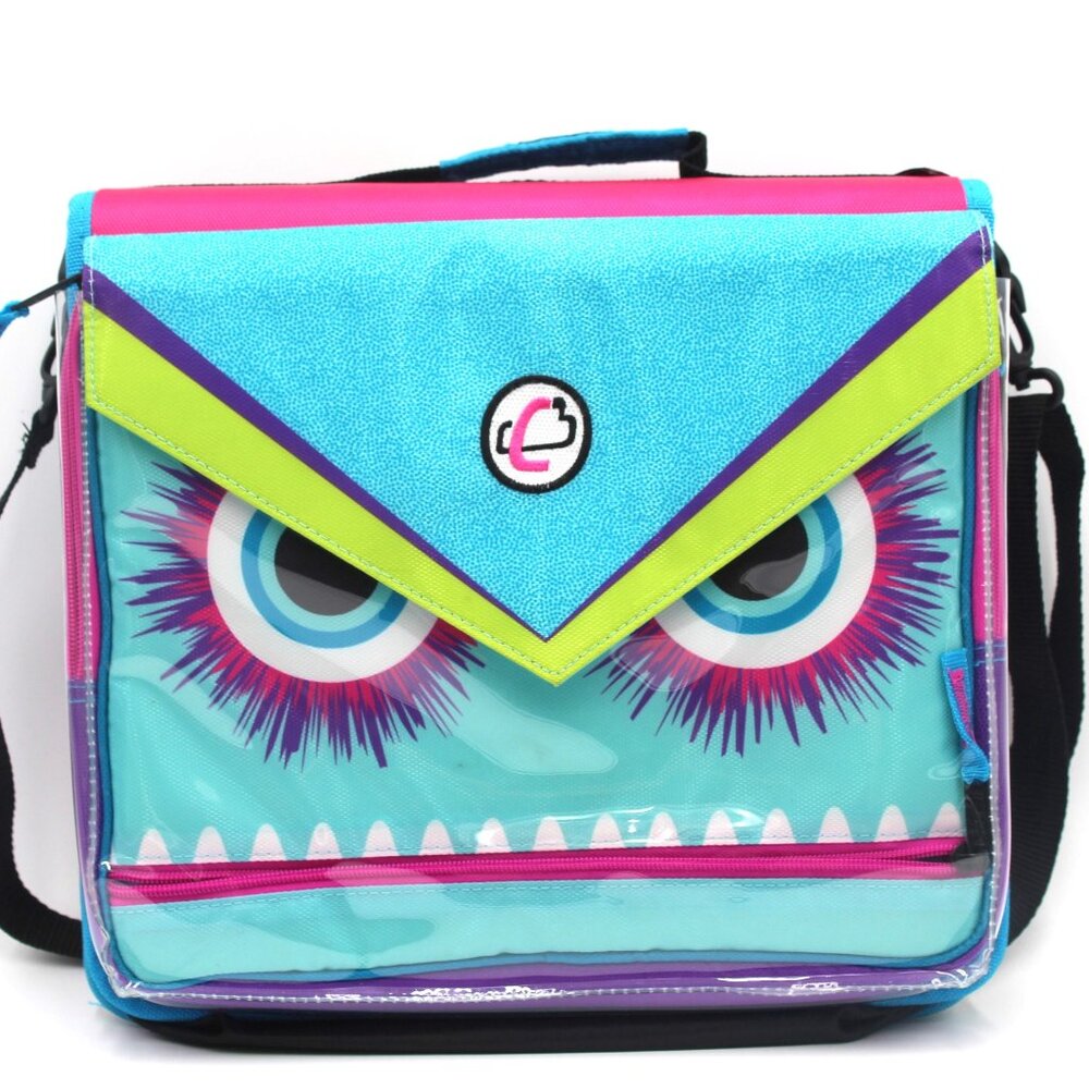 Case it Universal Monster Zipper 3 Ring Binder with Removable Laptop Sleeve CUTE